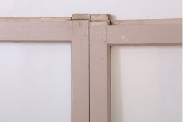 昭和レトロなアンティークガラス戸2枚セット(引き戸・窓)