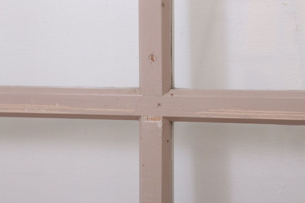 昭和レトロなアンティークガラス戸2枚セット(引き戸・窓)