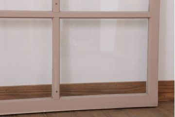 昭和レトロなアンティークガラス戸2枚セット(引き戸・窓)