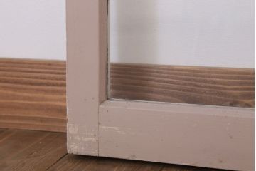 昭和レトロなアンティークガラス戸2枚セット(引き戸・窓)
