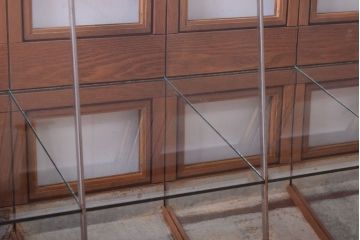 レトロ家具　古い商店の昭和レトロなガラスケース(陳列ケース)