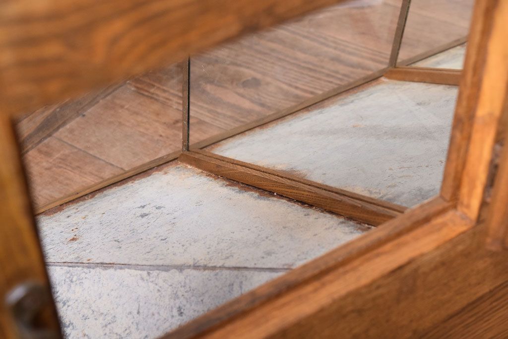 レトロ家具　古い商店の昭和レトロなガラスケース(陳列ケース)