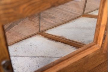 レトロ家具　古い商店の昭和レトロなガラスケース(陳列ケース)