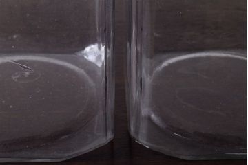 アンティーク雑貨　古い駄菓子屋のガラス瓶(ビン)2個セット