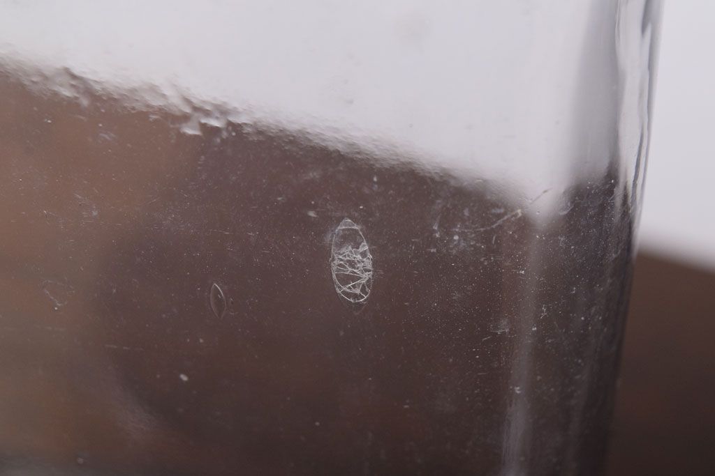 アンティーク雑貨　古い駄菓子屋のガラス瓶(ビン)2個セット