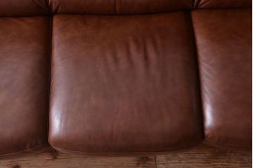 中古　イタリア製　本革　トリプルソファ(3人掛けソファ)