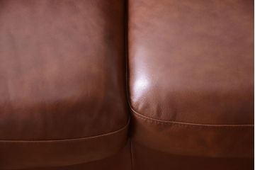 中古　イタリア製　本革　トリプルソファ(3人掛けソファ)