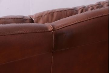 中古　イタリア製　本革　トリプルソファ(3人掛けソファ)