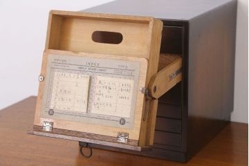 アンティーク家具　希少な和製アンティークのレコードケース