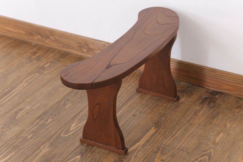 アンティーク雑貨　和製アンティーク　欅材製肘掛け(脇息)