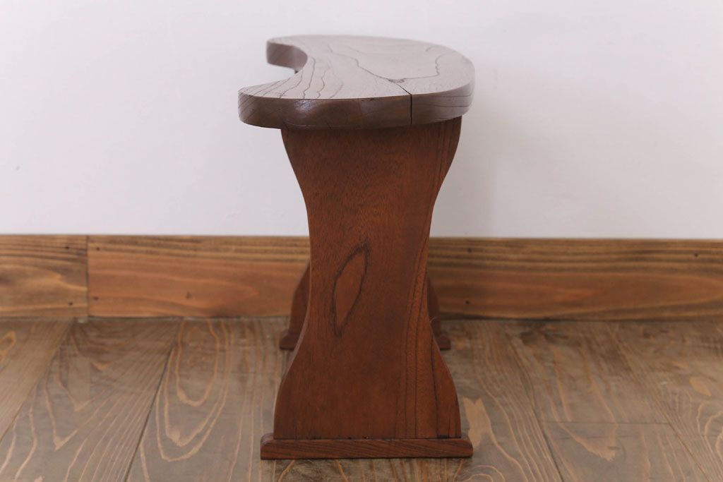 アンティーク雑貨　和製アンティーク　欅材製肘掛け(脇息)