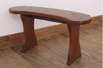 アンティーク雑貨　和製アンティーク　欅材製肘掛け(脇息)