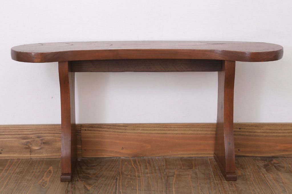 アンティーク雑貨　和製アンティーク　欅材製肘掛け(脇息)