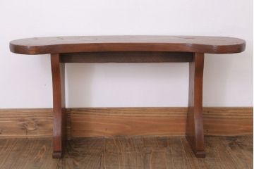 アンティーク雑貨　和製アンティーク　欅材製肘掛け(脇息)