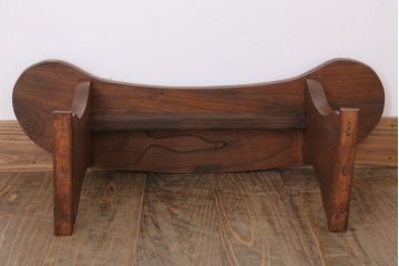 アンティーク雑貨　和製アンティーク　欅材製肘掛け(脇息)