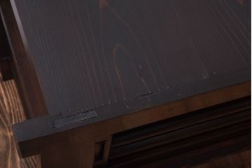 アンティーク家具　和モダンスタイル　脚付き!古い木のアンティーク四尺水屋箪笥ローボード(テレビ台、キャビネット、収納棚)