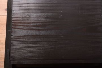 アンティーク家具　和モダンスタイル　脚付き!古い木のアンティーク四尺水屋箪笥ローボード(テレビ台、キャビネット、収納棚)