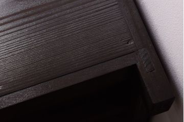 アンティーク家具　和モダンスタイル　脚付き!古い木のアンティーク四尺水屋箪笥ローボード(テレビ台、キャビネット、収納棚)