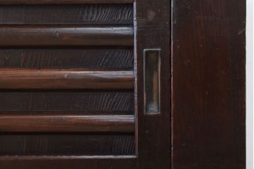 アンティーク家具　和モダンスタイル　脚付き!古い木のアンティーク四尺水屋箪笥ローボード(テレビ台、キャビネット、収納棚)