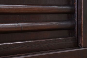 アンティーク家具　和モダンスタイル　脚付き!古い木のアンティーク四尺水屋箪笥ローボード(テレビ台、キャビネット、収納棚)