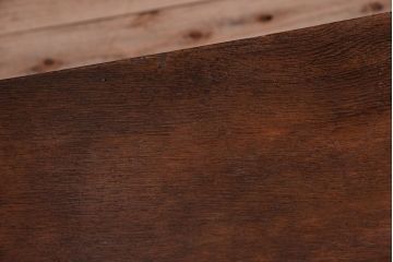 アンティーク家具　ネームプレート取っ手!三方ナラ材のアンティークチェスト(小引き出し)