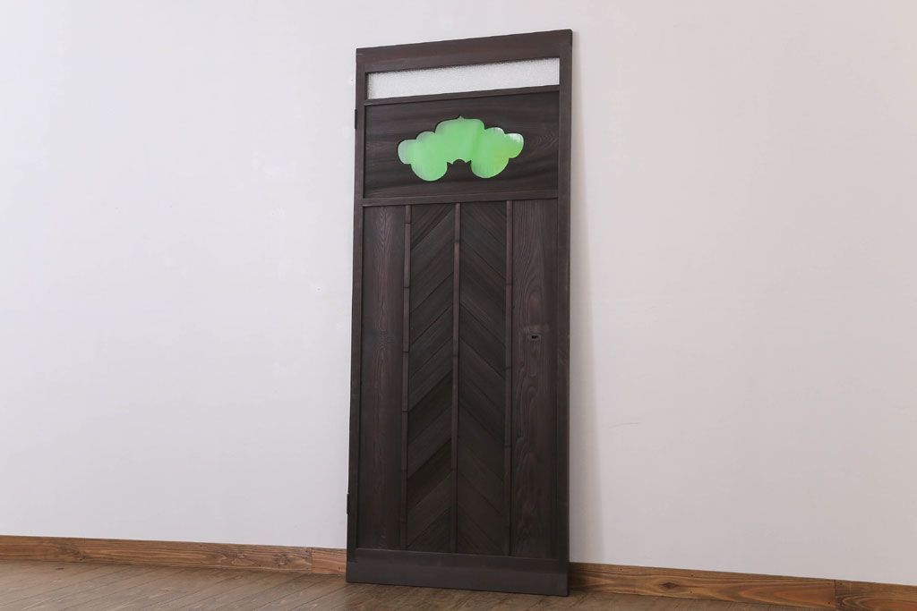 色ガラス・ダイヤガラス入り!古いドア(1)