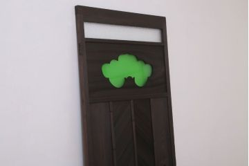 色ガラス・ダイヤガラス入り!古いドア(1)