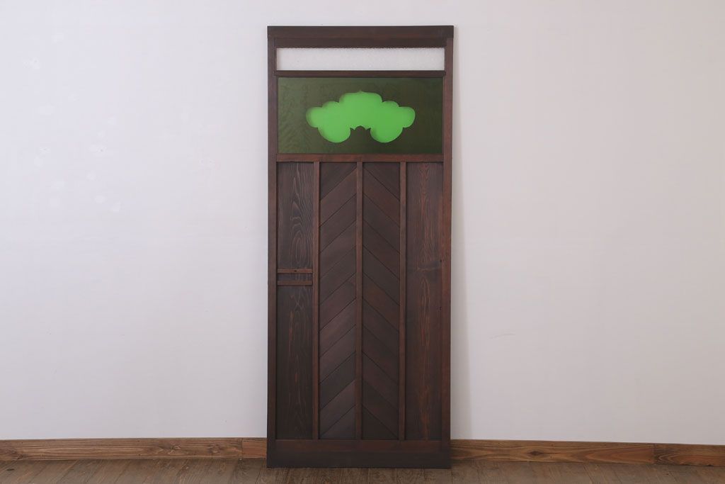 色ガラス・ダイヤガラス入り!古いドア(1)