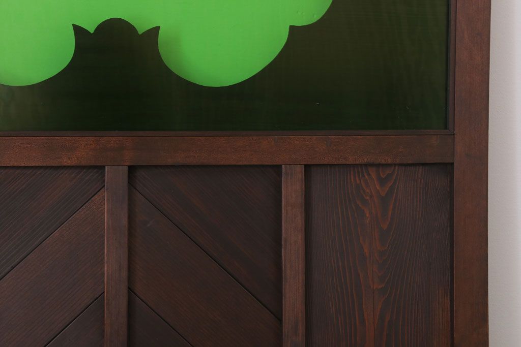 色ガラス・ダイヤガラス入り!古いドア(1)