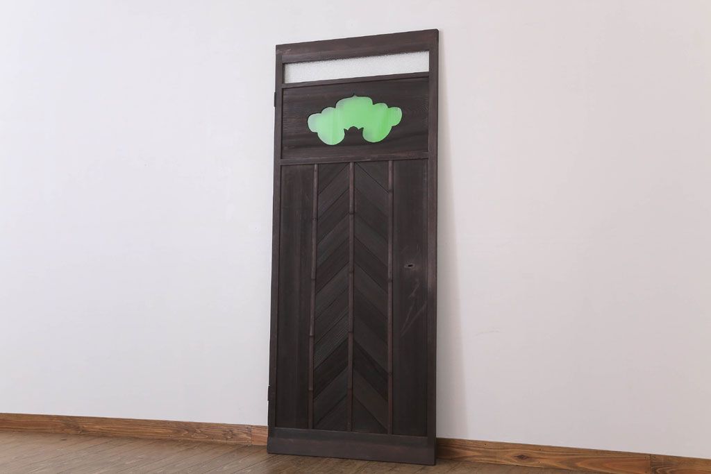 色ガラス・ダイヤガラス入り!古いドア(2)