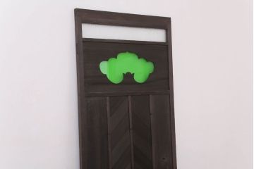 色ガラス・ダイヤガラス入り!古いドア(2)