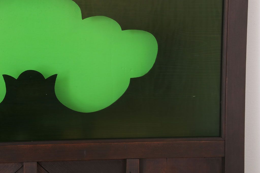 色ガラス・ダイヤガラス入り!古いドア(2)