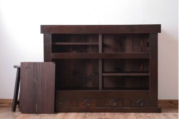アンティーク家具　古民具・骨董　和製アンティークの上質な四尺水屋箪笥サイドボード