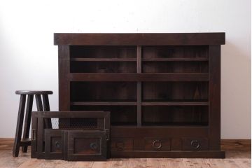 アンティーク家具　古民具・骨董　和製アンティークの上質な四尺水屋箪笥サイドボード