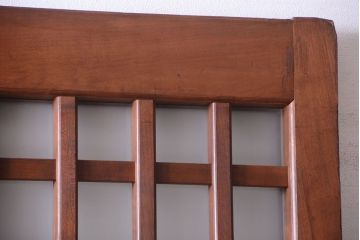 古民具・骨董　すりガラス入り　上質な和製アンティーク格子蔵戸(玄関戸)