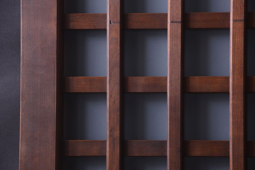 古民具・骨董　すりガラス入り　上質な和製アンティーク格子蔵戸(玄関戸)