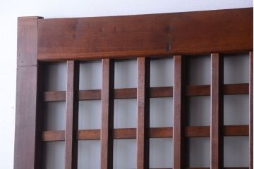 古民具・骨董　すりガラス入り　上質な和製アンティーク格子蔵戸(玄関戸)