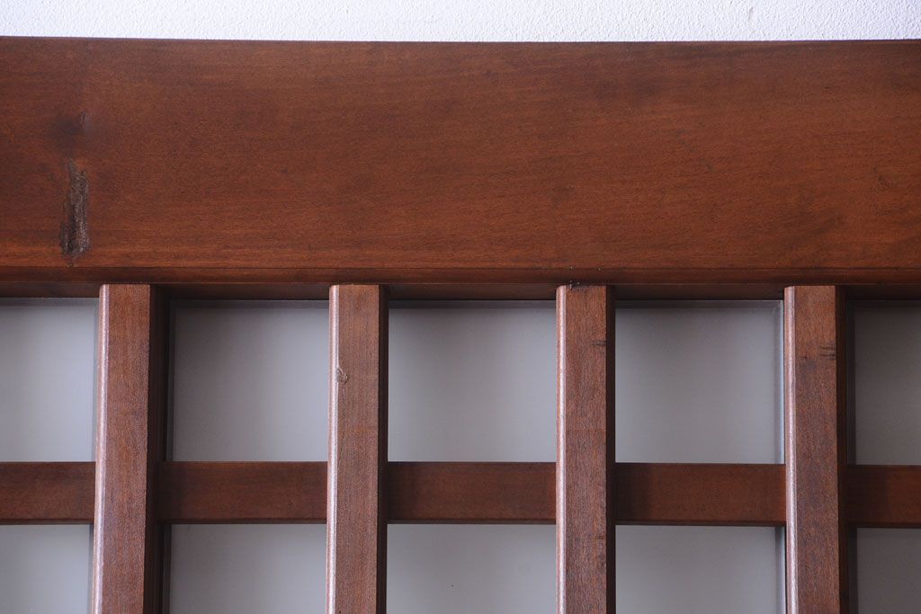 古民具・骨董　すりガラス入り　上質な和製アンティーク格子蔵戸(玄関戸)