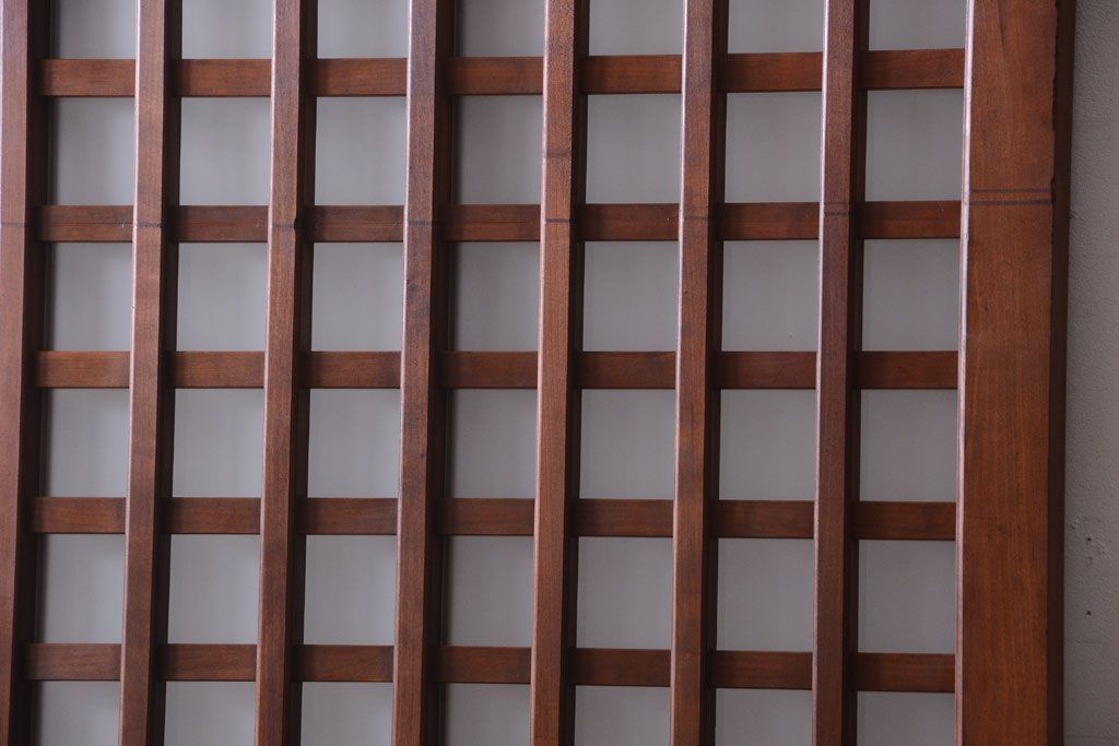 古民具・骨董　すりガラス入り　上質な和製アンティーク格子蔵戸(玄関戸)