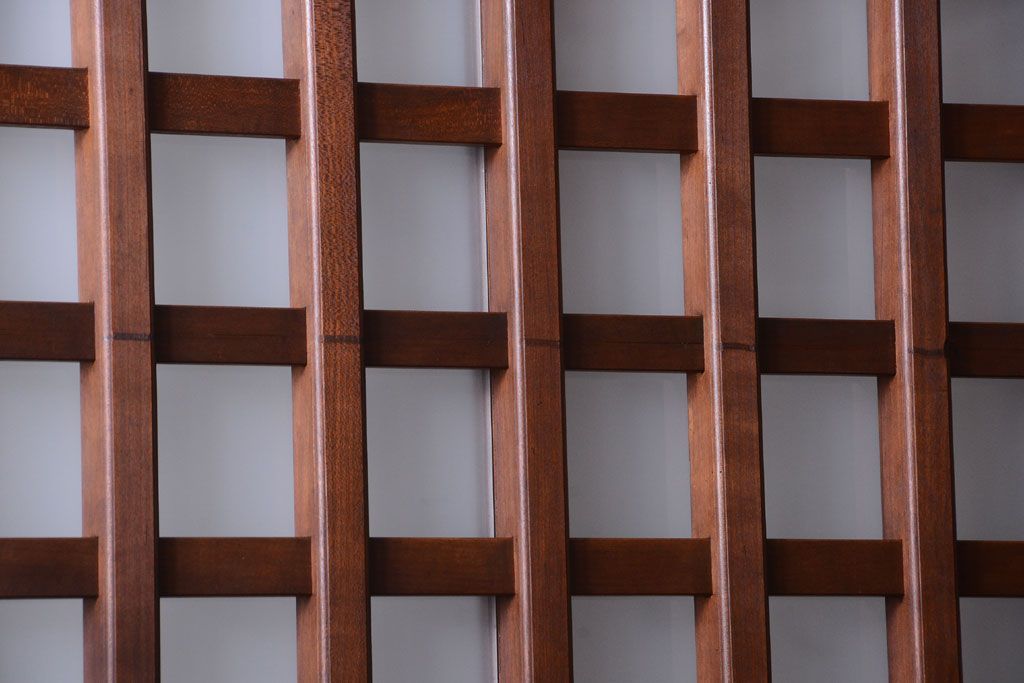 古民具・骨董　すりガラス入り　上質な和製アンティーク格子蔵戸(玄関戸)