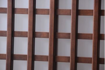 古民具・骨董　すりガラス入り　上質な和製アンティーク格子蔵戸(玄関戸)