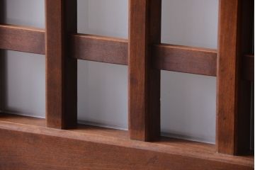 古民具・骨董　すりガラス入り　上質な和製アンティーク格子蔵戸(玄関戸)