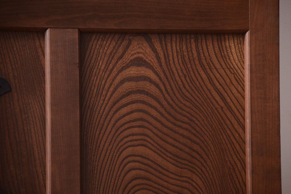 古民具・骨董　すりガラス入り　上質な和製アンティーク格子蔵戸(玄関戸)