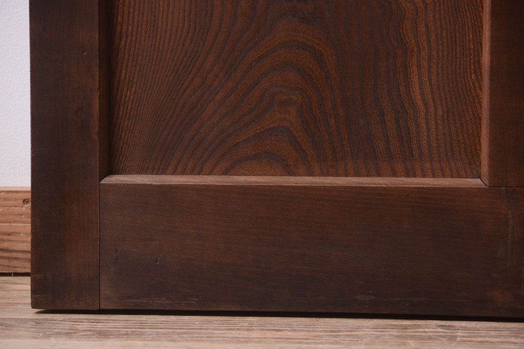 古民具・骨董　すりガラス入り　上質な和製アンティーク格子蔵戸(玄関戸)