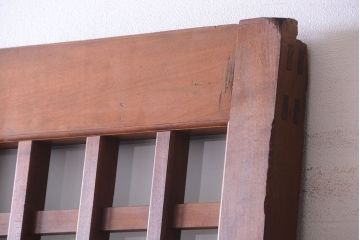 古民具・骨董　すりガラス入り　上質な和製アンティーク格子蔵戸(玄関戸)