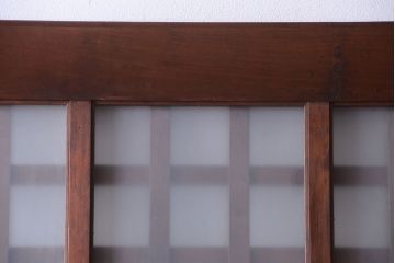 古民具・骨董　すりガラス入り　上質な和製アンティーク格子蔵戸(玄関戸)