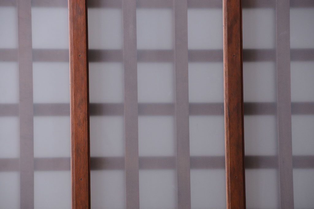 古民具・骨董　すりガラス入り　上質な和製アンティーク格子蔵戸(玄関戸)