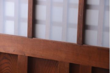 古民具・骨董　すりガラス入り　上質な和製アンティーク格子蔵戸(玄関戸)