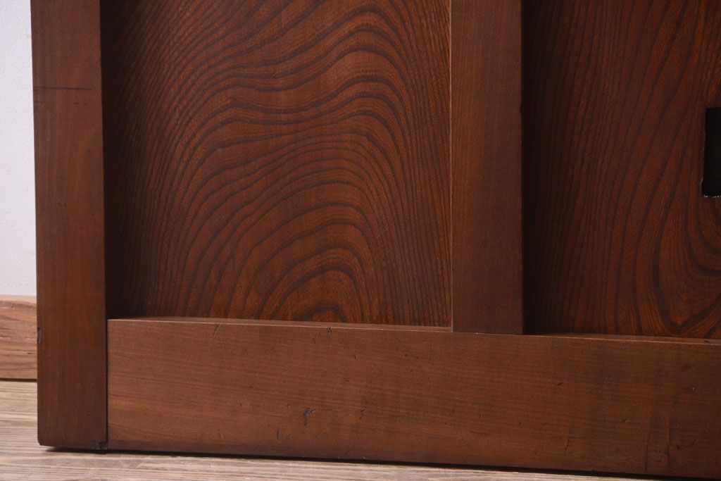 古民具・骨董　すりガラス入り　上質な和製アンティーク格子蔵戸(玄関戸)