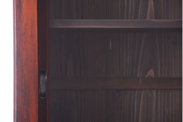 アンティーク家具　和製アンティーク　2枚引き戸!2段重ね収納棚(食器棚・キャビネット)